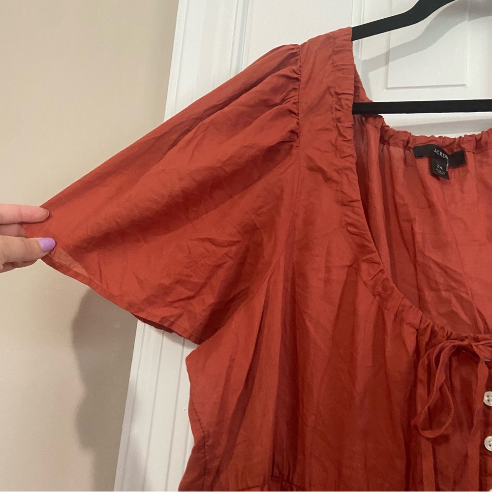 J. Crew Rust Button-Down Coverup - image 7